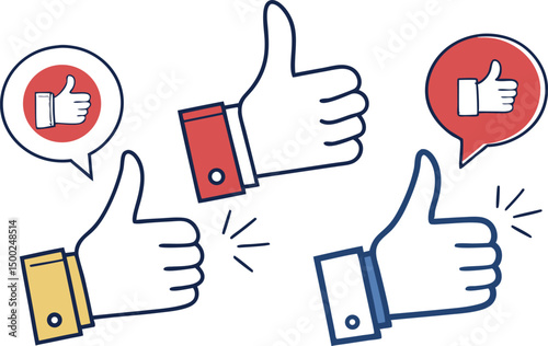thumb up and down