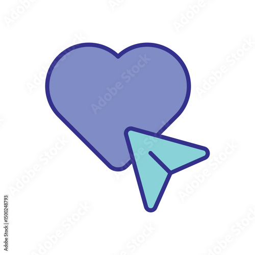 Add Like icon vector stock illustration