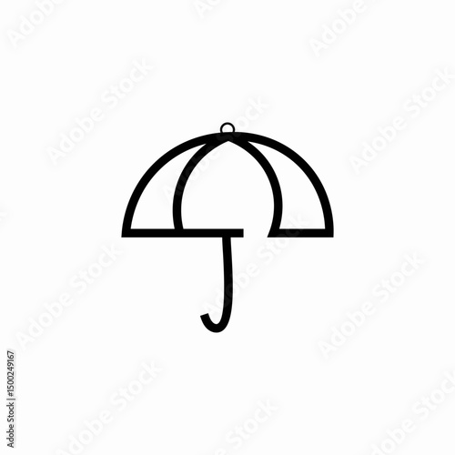 open umbrella icon sign vector