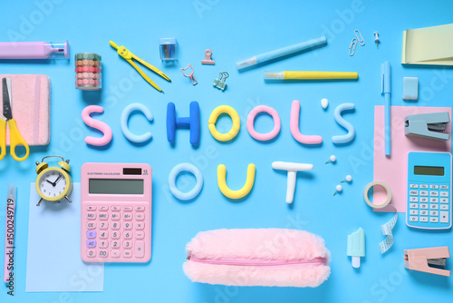School's out message with c...