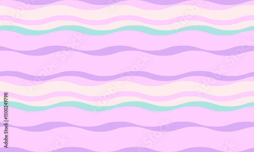 Serene pastel wavy stripes background. Perfect for websites, branding, packaging, textiles, and social media.  Evokes calm, dreams, and femininity.  A versatile and charming design.