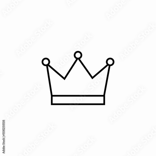 simple crown icon sign vector