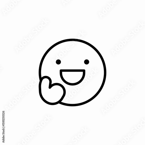 smiling heart icon sign vector