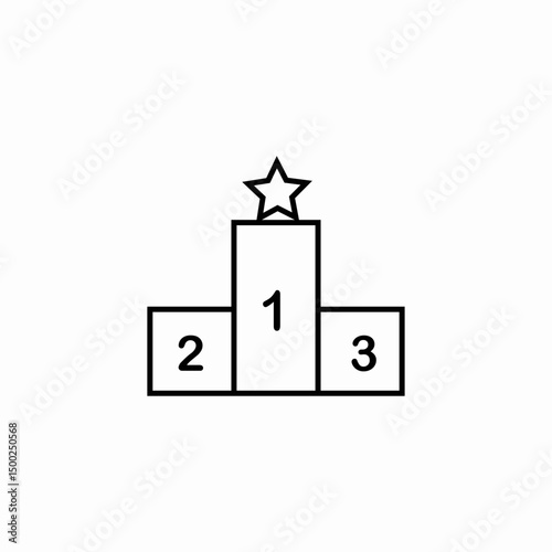 star podium icon sign vector