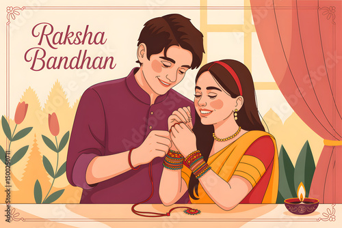 Raksha Bandhan brother sister photo