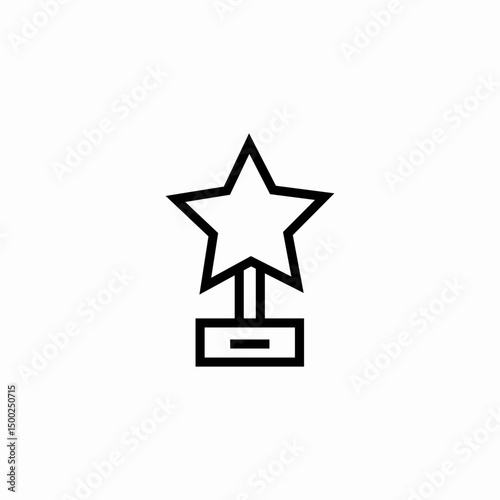 star trophy icon sign vector