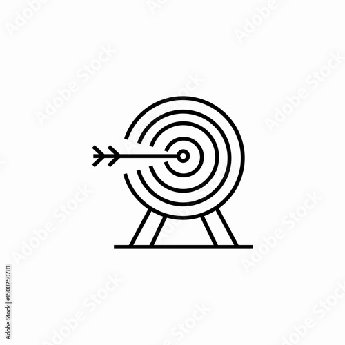 target arrow icon sign vector