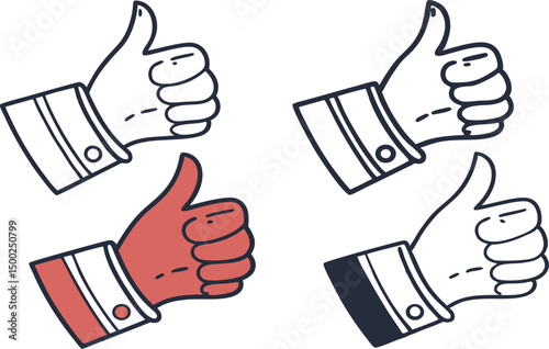 thumb up and down