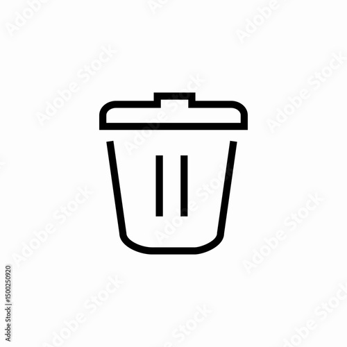 trash can icon sign vector