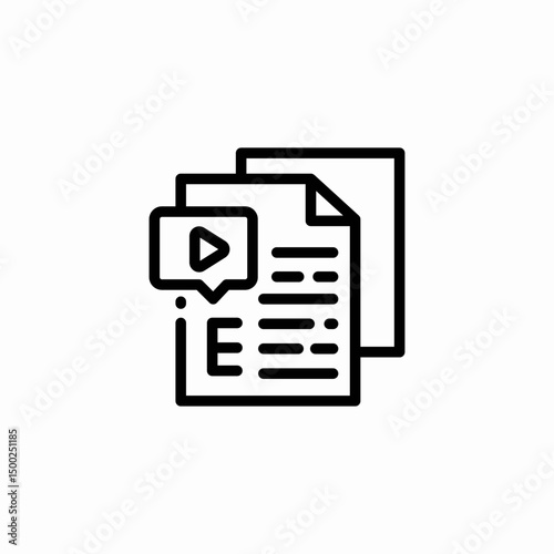 video document icon sign vector