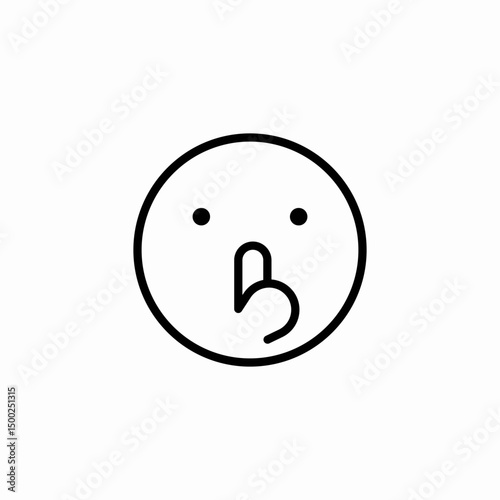 whistling face icon sign vector