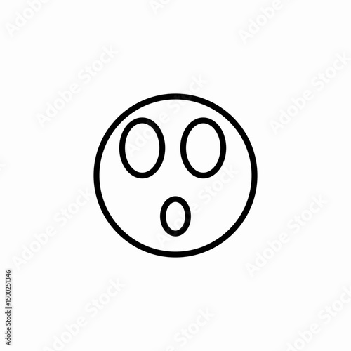 wide eyes icon sign vector