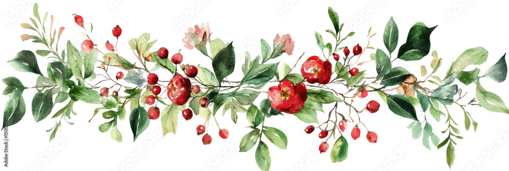 PNG Flower garland art illustration watercolor. PNG Flower garland art illustration watercolor.