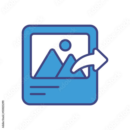 Share Image icon vector stock illustration