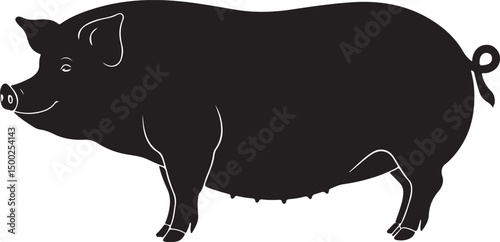 Vietnamese Potbelly Pig Silhouette