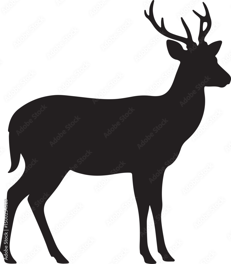 Fototapeta premium Visayan Spotted Deer Silhouette