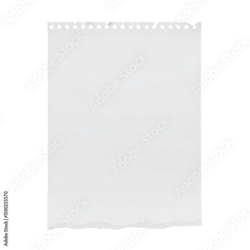 Fotografía Torn notebook paper with perforated top edge