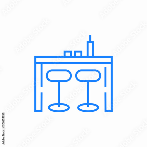 bar stools icon sign vector