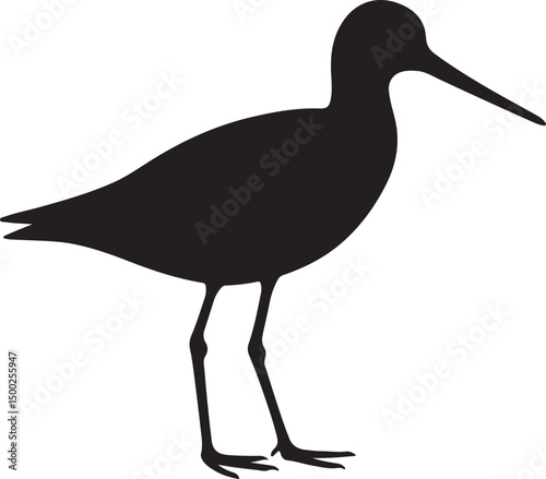 Willet Silhouette Side View Single Icon