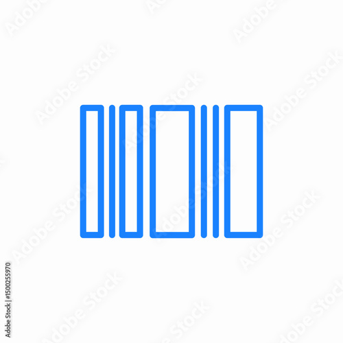 barcode lines icon sign vector