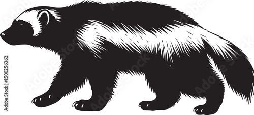 Wolverine Silhouette Side View Single Icon