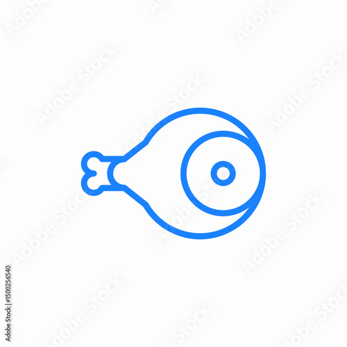chicken leg icon sign vector