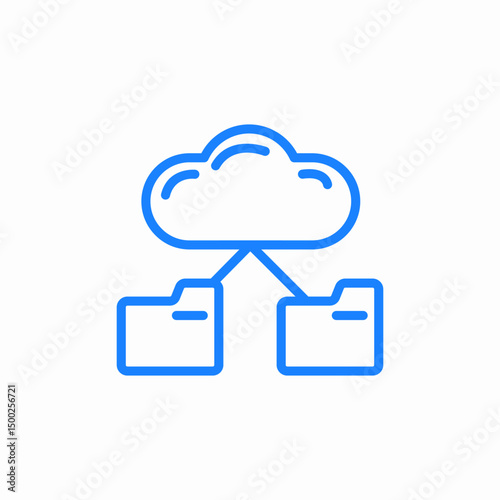 cloud network icon sign vector