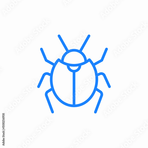 computer bug icon sign vector