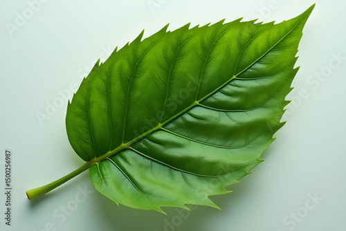 Glossy Green Leaf Close-up