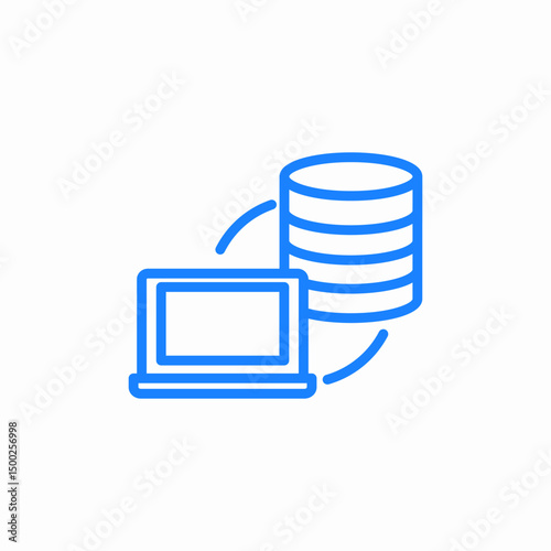 computer database icon sign vector