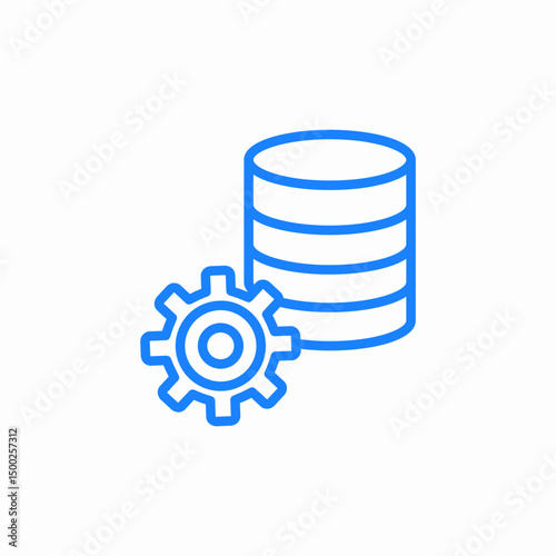 database settings icon sign vector