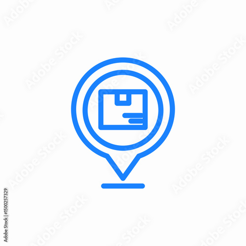 delivery location icon sign vector