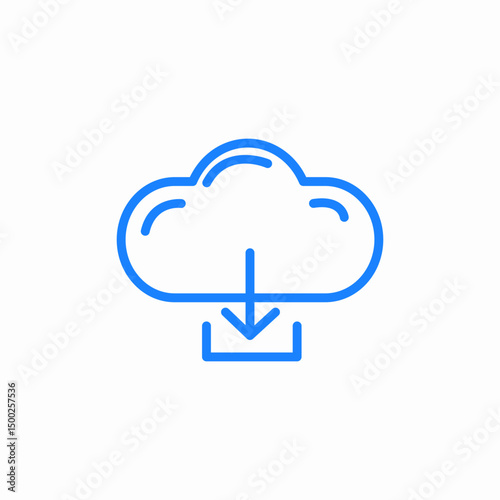 download cloud icon sign vector