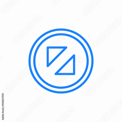 forbidden zone icon sign vector