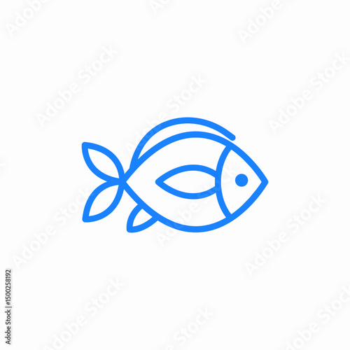 live fish icon sign vector