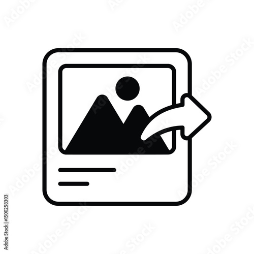 Share Image icon vector stock illustration