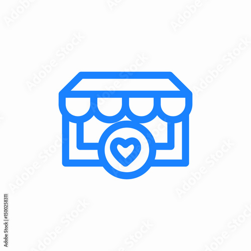 local shop icon sign vector