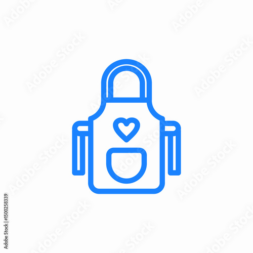 love apron icon sign vector