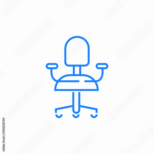 office chair icon sign vector