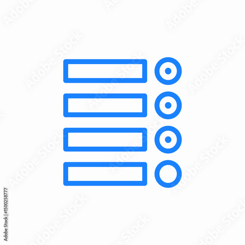 numbered list icon sign vector