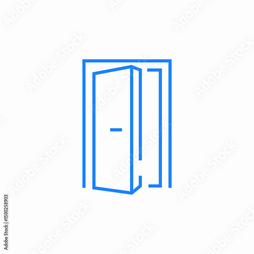 open door icon sign vector