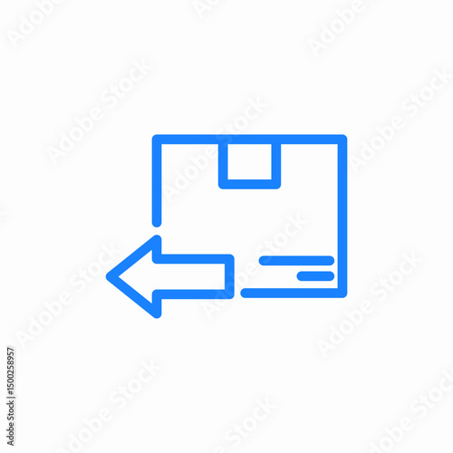 package return icon sign vector