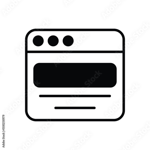 Browser icon vector stock illustration