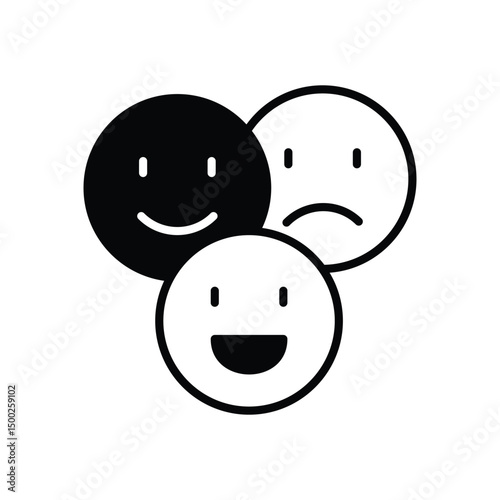 Satisfaction icon vector stock illustration
