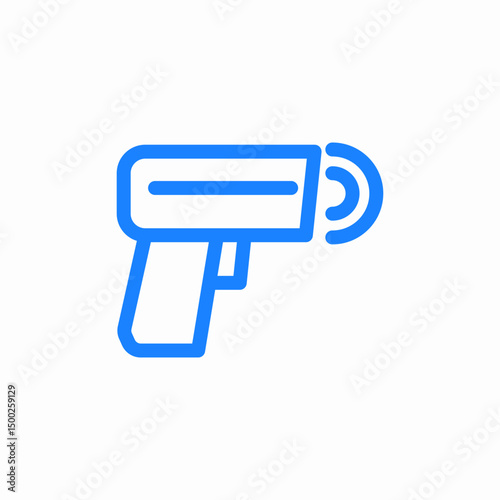 pistol gun icon sign vector