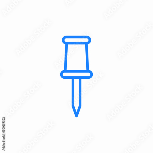 push pin icon sign vector