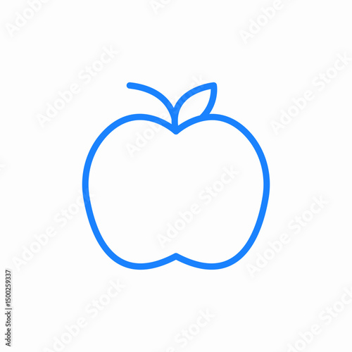 red apple icon sign vector