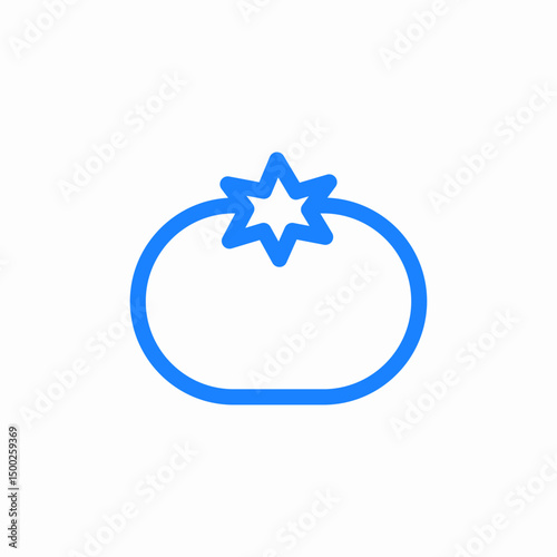 red tomato icon sign vector