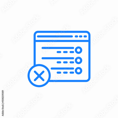 remove list item icon sign vector