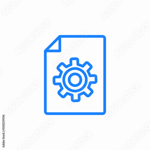 settings file icon sign vector